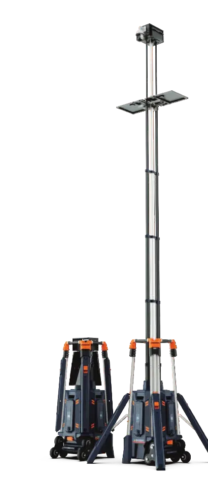 Torre GD-500 con el mástil extendido